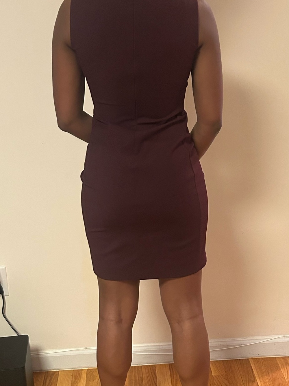 Theory Sleeveless Mini Dress in Burgundy - Picture 4 of 4